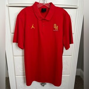 Oak Hill Academy Jordan Nike Red Large Polo